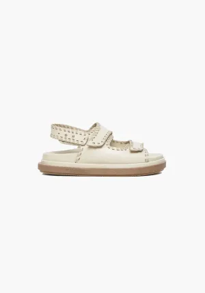 ALOHAS Barrel Sandals - Ivory Stone Beige