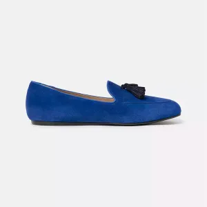 Charles Philip Blue Flat Shoe