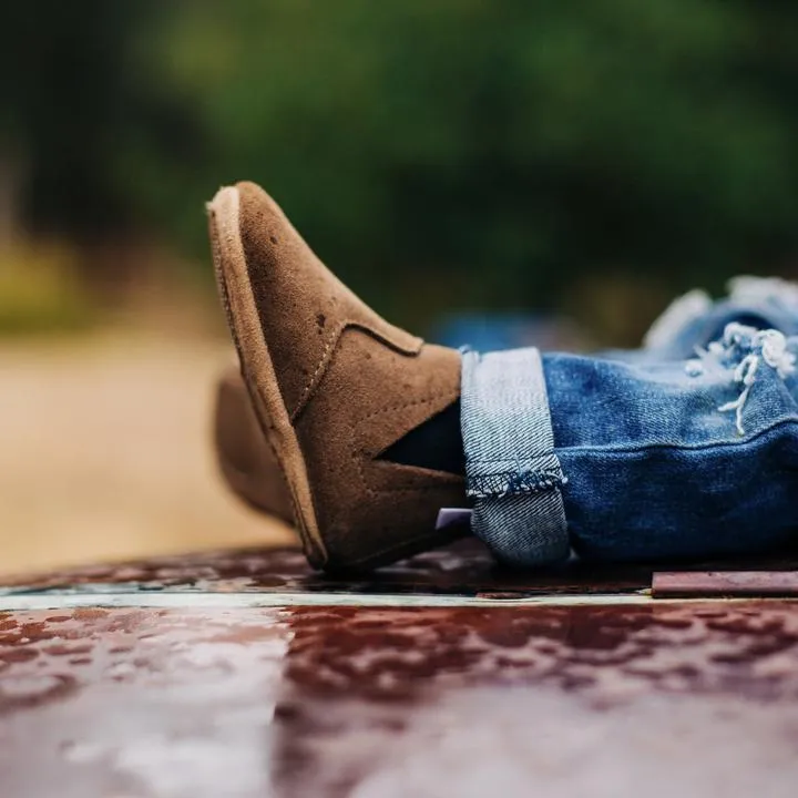 Chelsea Boot with Anti-Slip Sole - Brown Suede