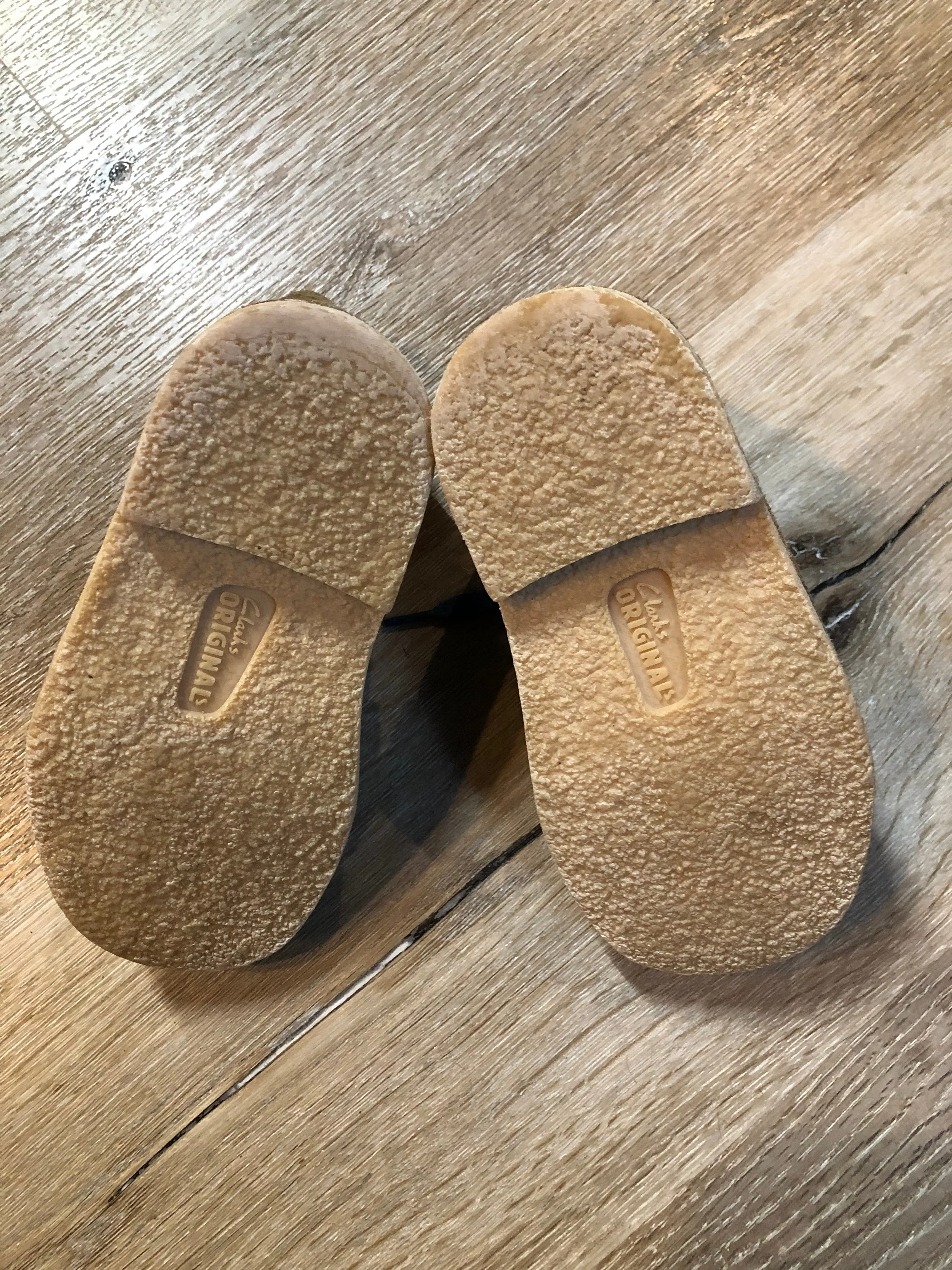 Clarks Tan Suede Desert Kids Boots, SOLD