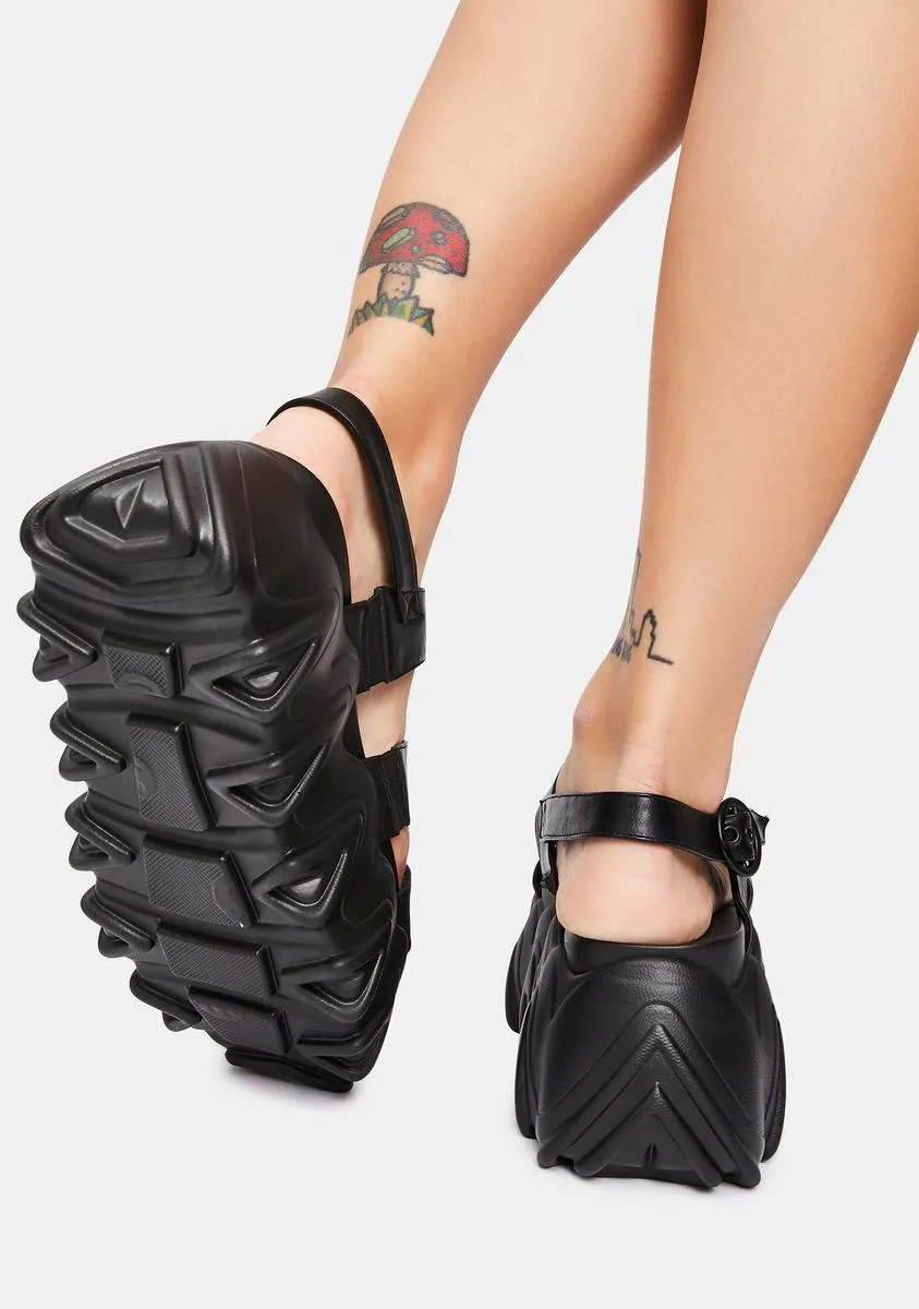 Darkness Chunky Platform Sandals
