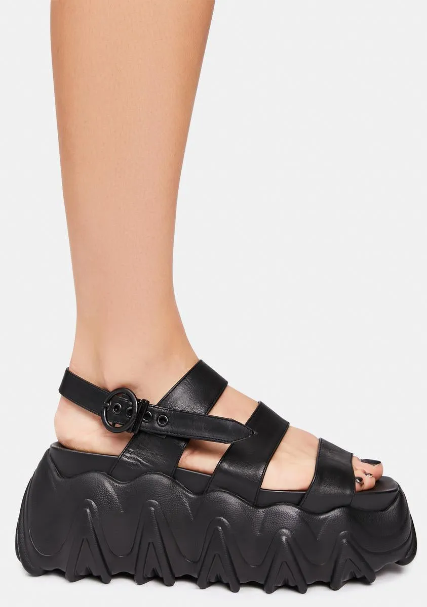 Darkness Chunky Platform Sandals