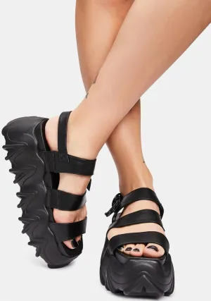 Darkness Chunky Platform Sandals