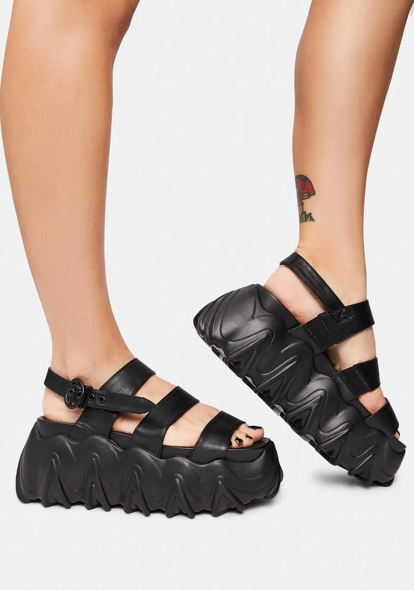 Darkness Chunky Platform Sandals