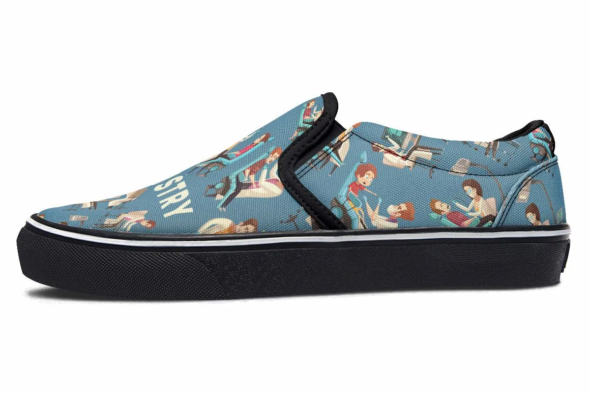 Dentistry Pattern Slip-On Shoes