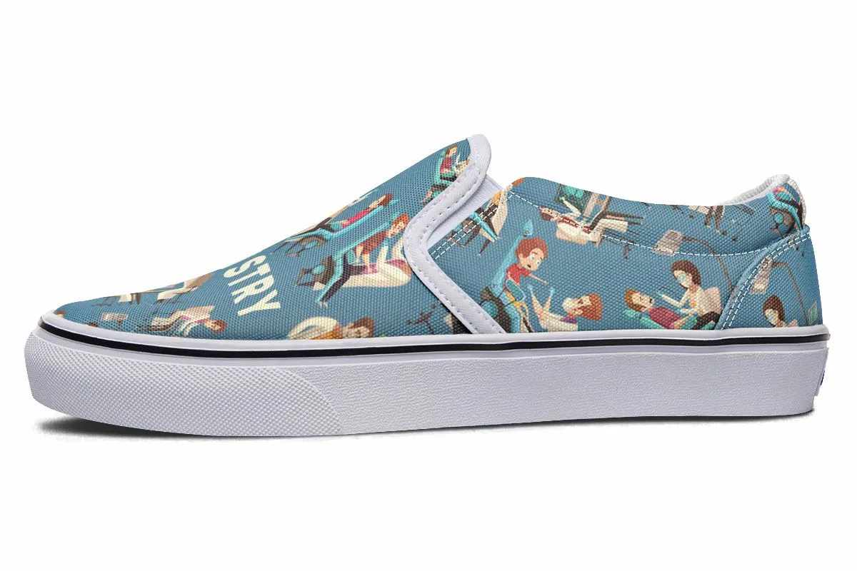 Dentistry Pattern Slip-On Shoes