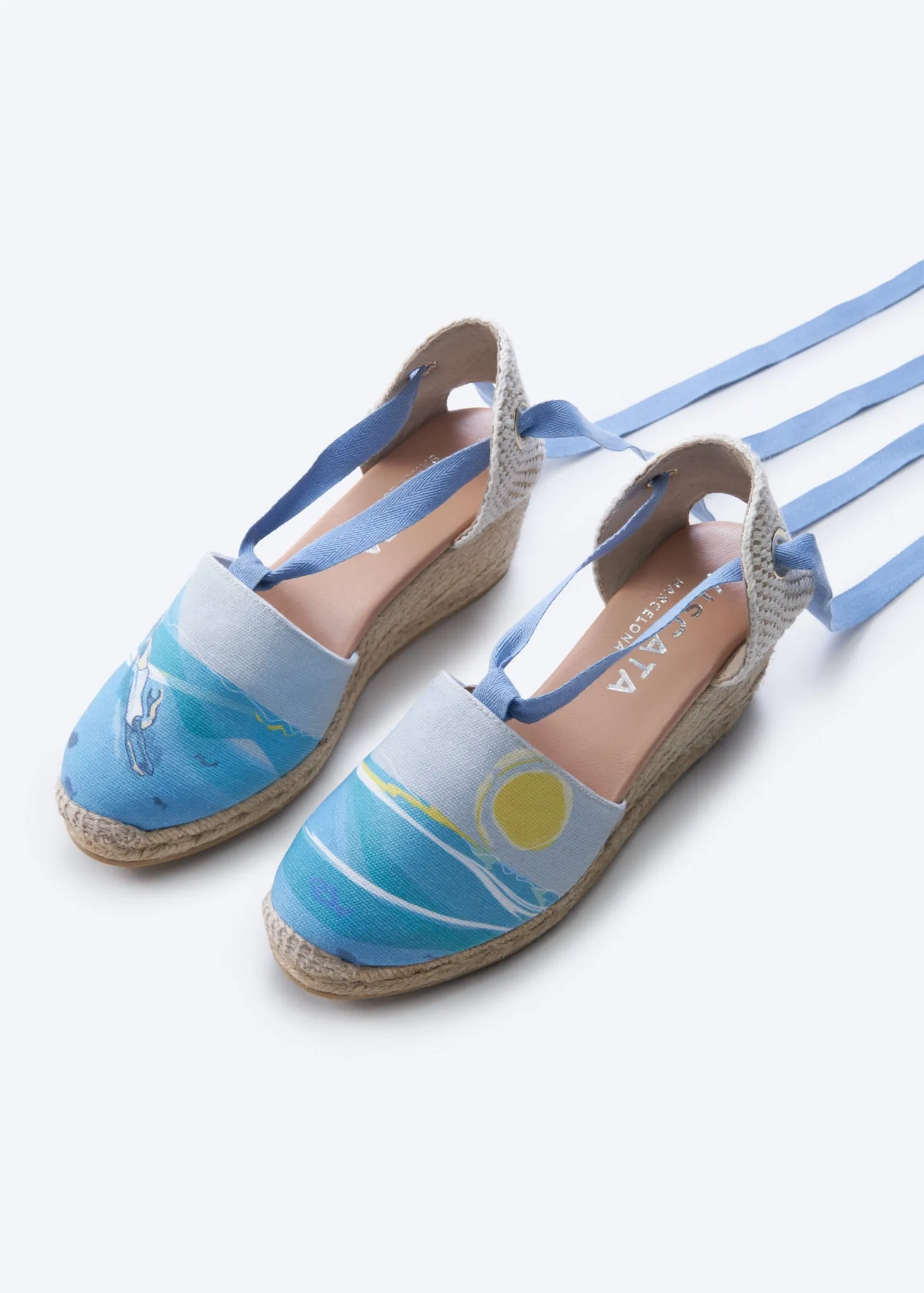 Escala Mediterranean Dreams Canvas Espadrilles Wedges