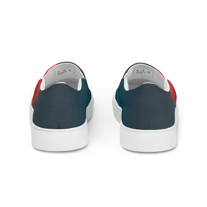 Eye Catching Blue Mens Canvas Shoes Abstract Pattern