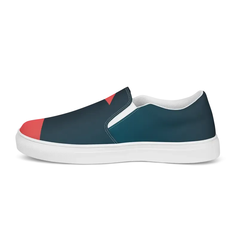 Eye Catching Blue Mens Canvas Shoes Abstract Pattern