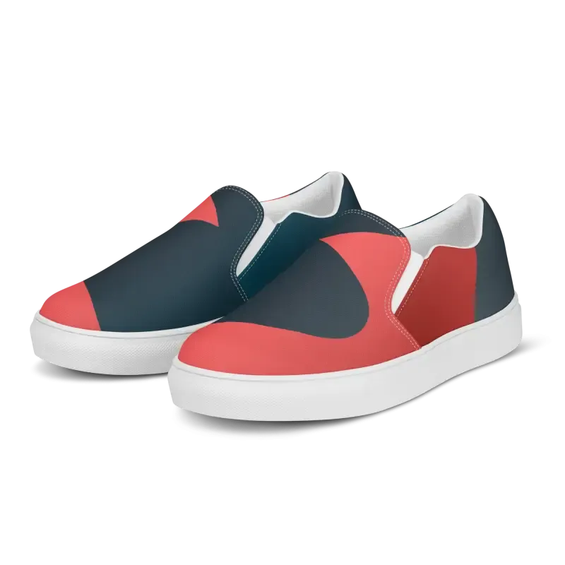 Eye Catching Blue Mens Canvas Shoes Abstract Pattern