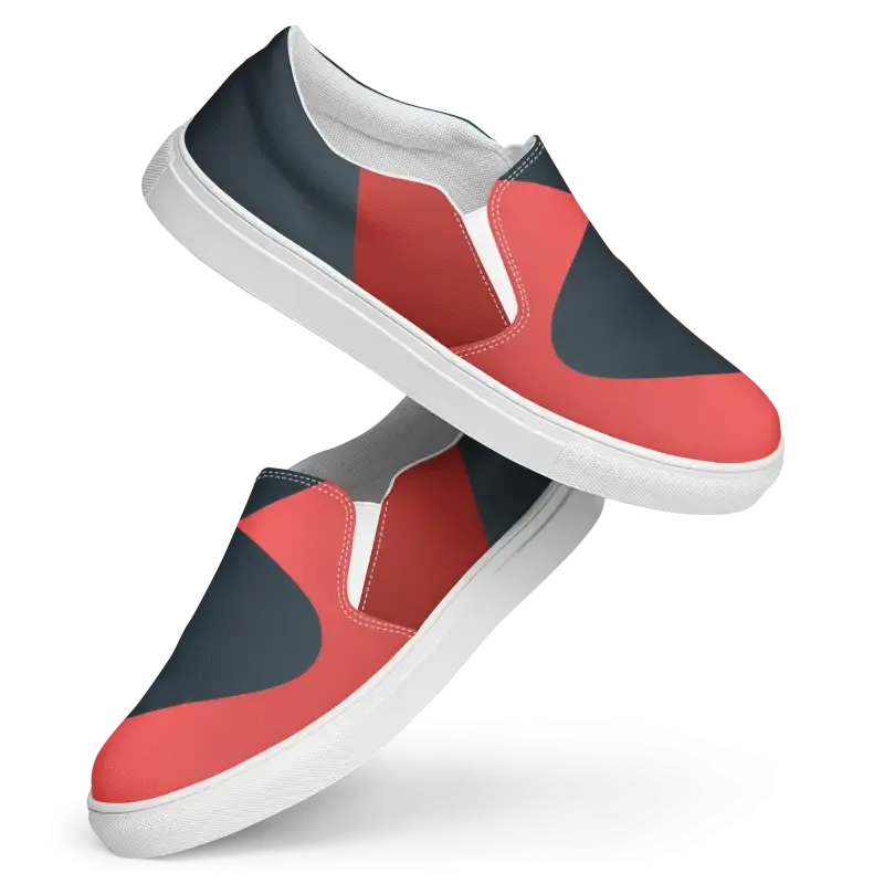 Eye Catching Blue Mens Canvas Shoes Abstract Pattern