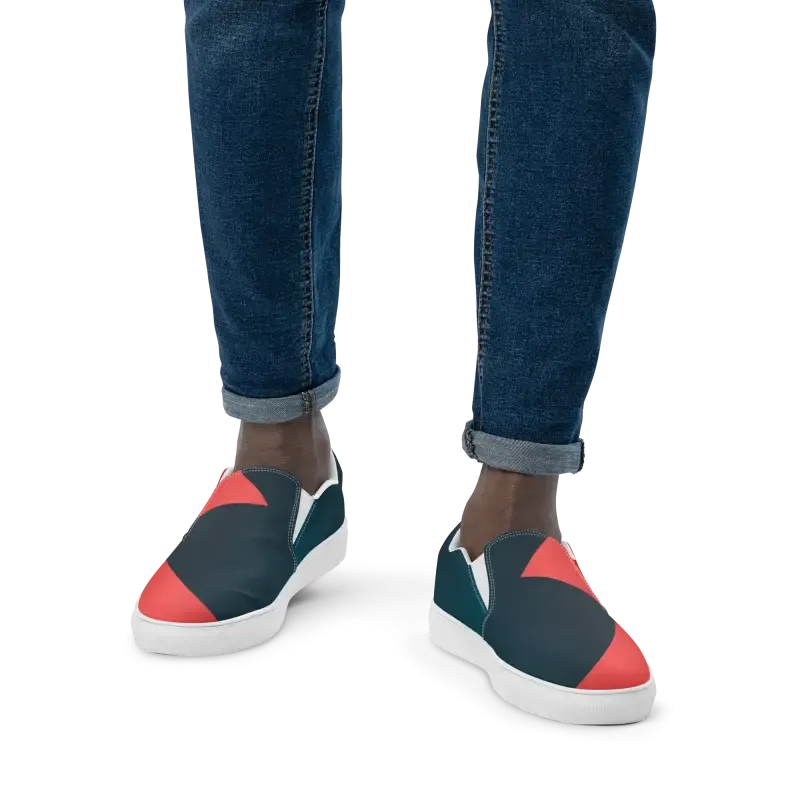 Eye Catching Blue Mens Canvas Shoes Abstract Pattern