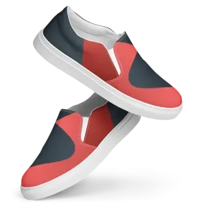 Eye Catching Blue Mens Canvas Shoes Abstract Pattern