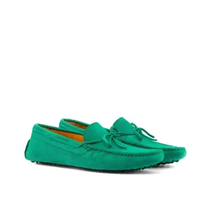 Green Suede Drivers Loafer