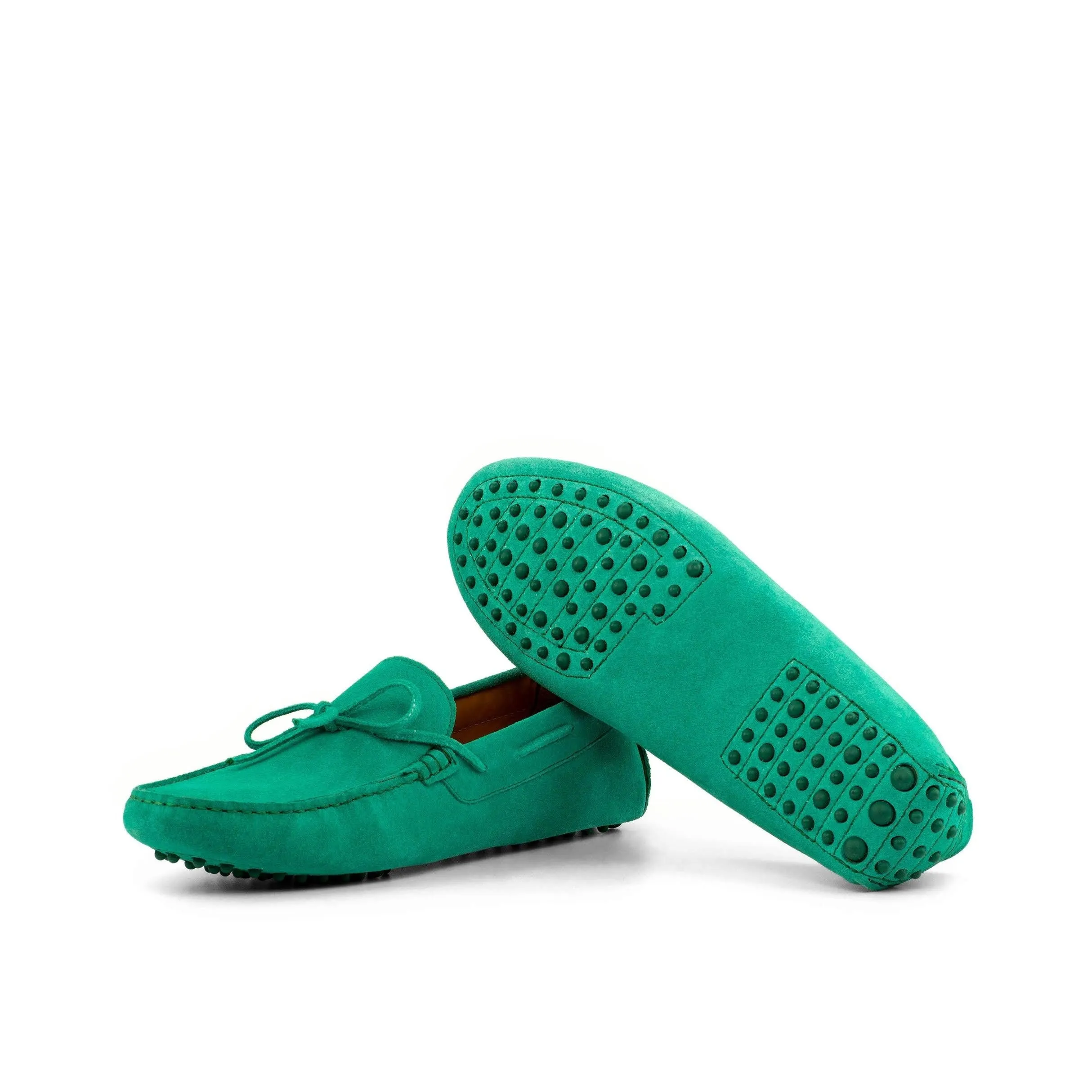 Green Suede Drivers Loafer