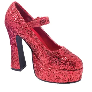 Mary Jane Red Platform Shoes Sz7