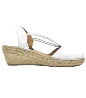 Simple Mid Wedge Heel Peep Toe Sandal