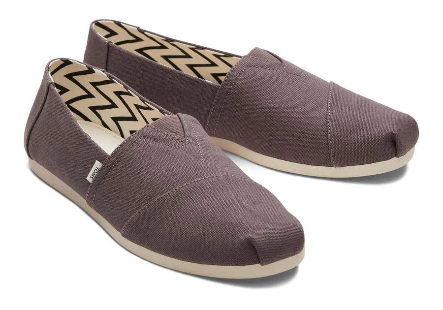 TOMS Mens Alpargata Recycled Cotton Canvas Espadrille - Ash