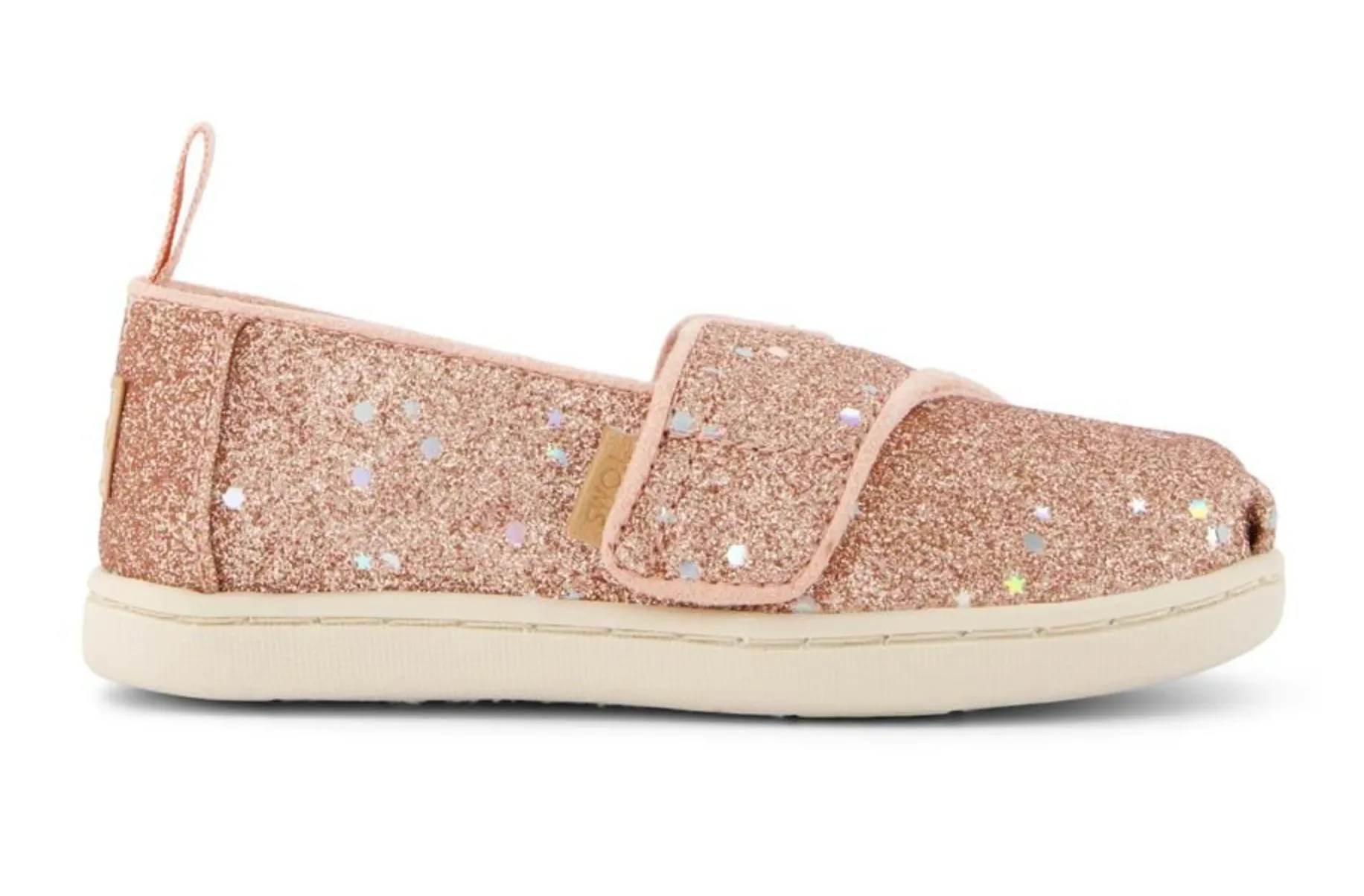 Toms Tiny Rose Gold Cosmic Glitter Alpargata