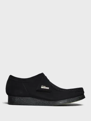 Wallabee Shoes in Black Suede